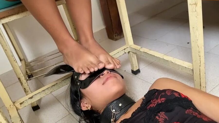 Slave Girl Used As Lesbian Mistress Make-Up Bitch