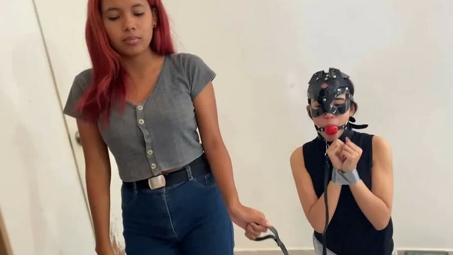 Cute Slave Girl Used As Toilet Cleaner By Lezdom Mistress