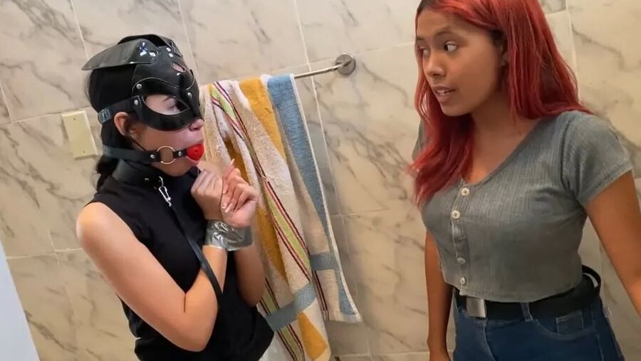Cute Slave Girl Used As Toilet Cleaner By Lezdom Mistress