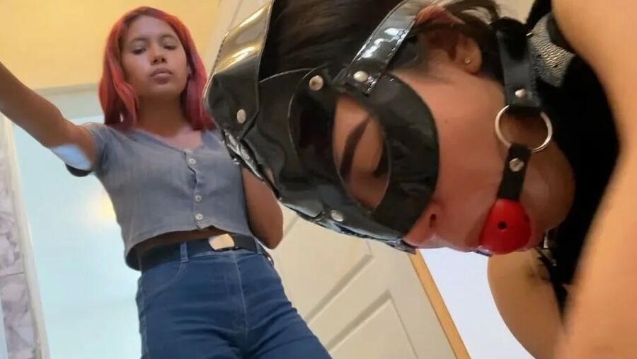 Cute Slave Girl Used As Toilet Cleaner By Lezdom Mistress