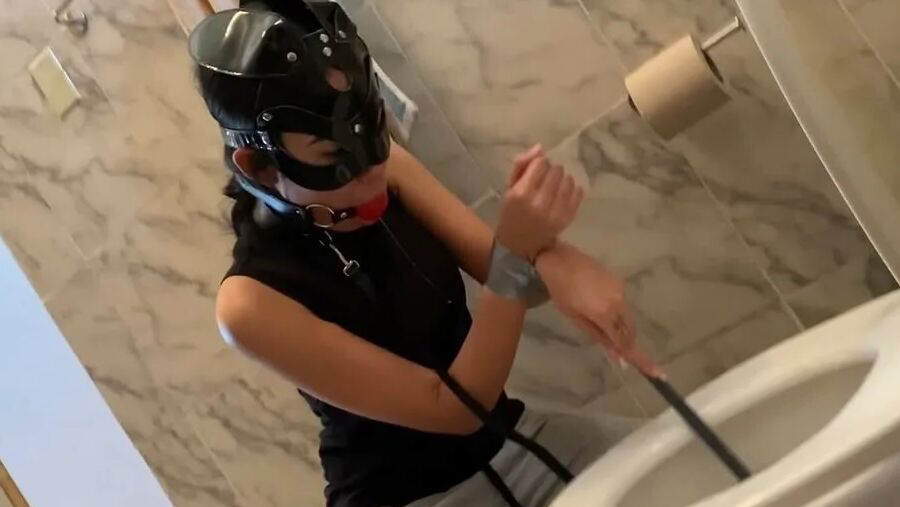 Cute Slave Girl Used As Toilet Cleaner By Lezdom Mistress