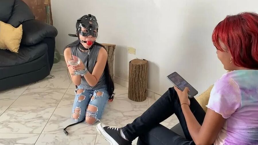 Submissive Slave Gives Mistress Foot Massage And Pedicure