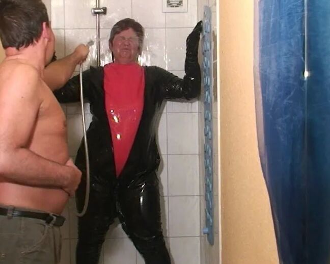 Punishment in the pvc suit