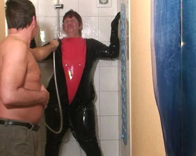 Punishment in the pvc suit