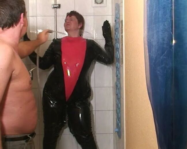 Punishment in the pvc suit