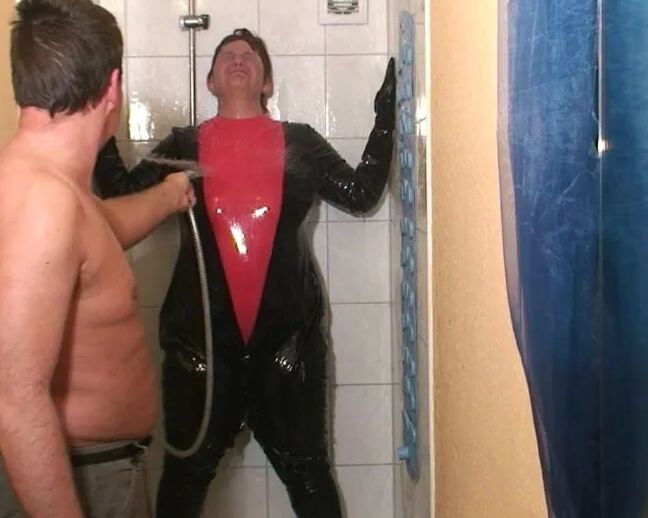 Punishment in the pvc suit