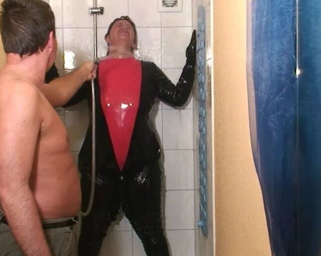 Punishment in the pvc suit