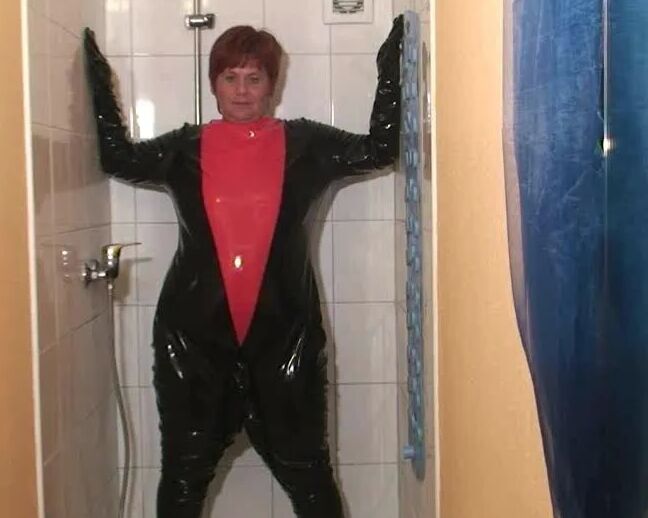 Punishment in the pvc suit