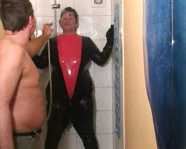 Punishment in the pvc suit