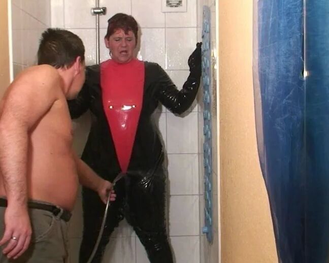 Punishment in the pvc suit