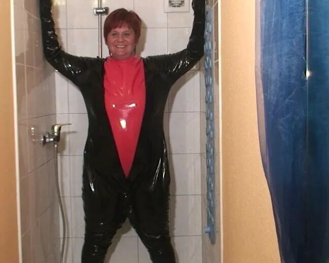 Punishment in the pvc suit