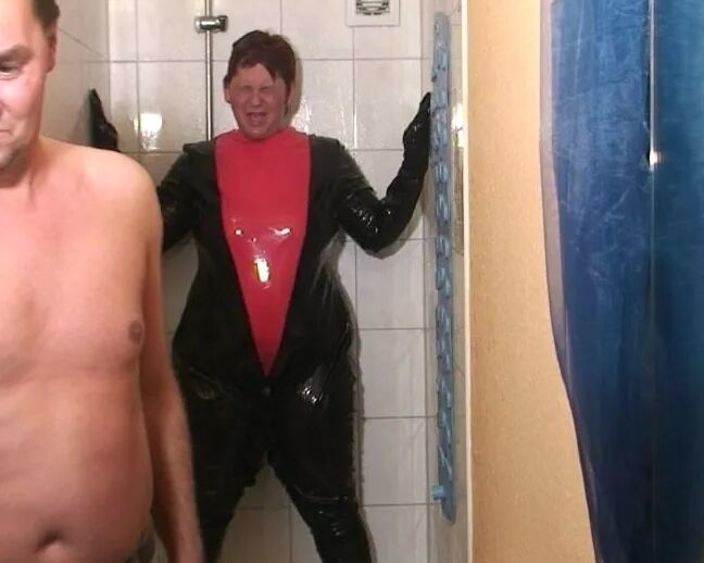 Punishment in the pvc suit