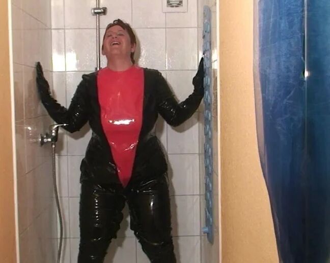 Punishment in the pvc suit