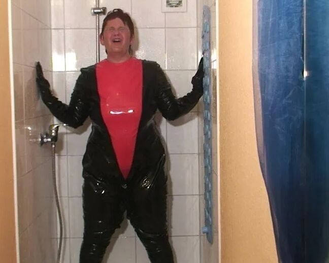 Punishment in the pvc suit