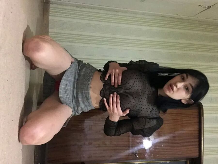 Busty beauty loves showing off her rack