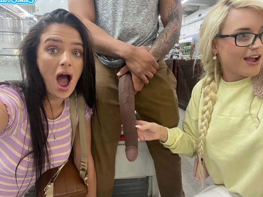 Two Shoppers experience BBC in aisle 3