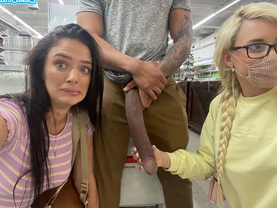 Two Shoppers experience BBC in aisle 3