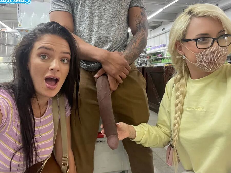 Two Shoppers experience BBC in aisle 3