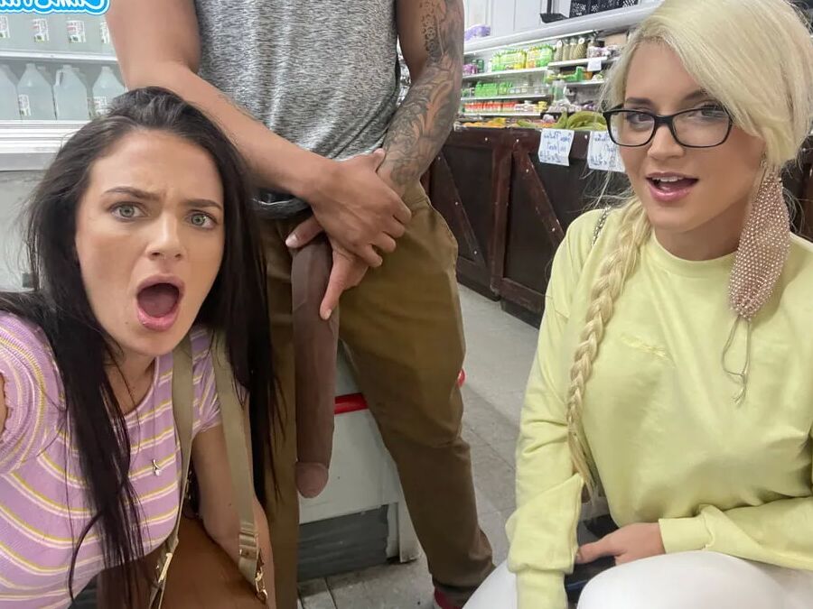 Two Shoppers experience BBC in aisle 3