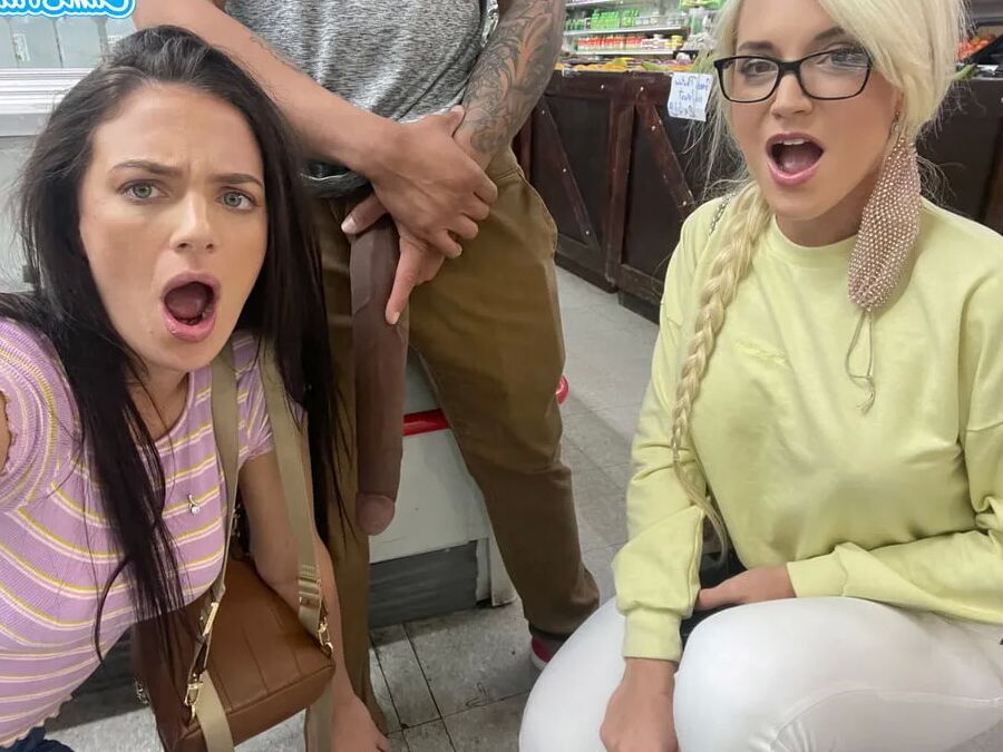 Two Shoppers experience BBC in aisle 3