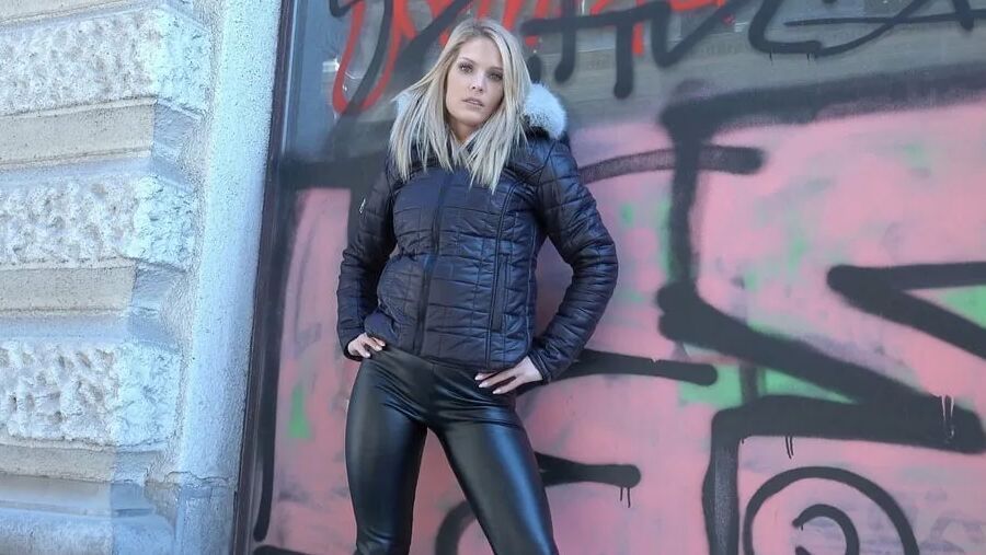 GERMAN SCOUT - Skinny Candee Licious with blue eyes casting