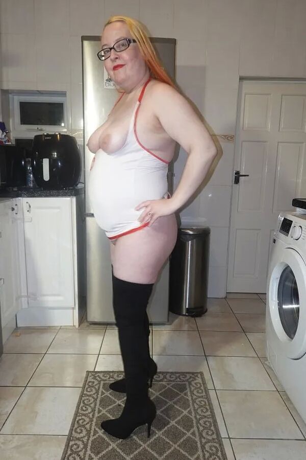 Naughty Nurse in Thigh Boots
