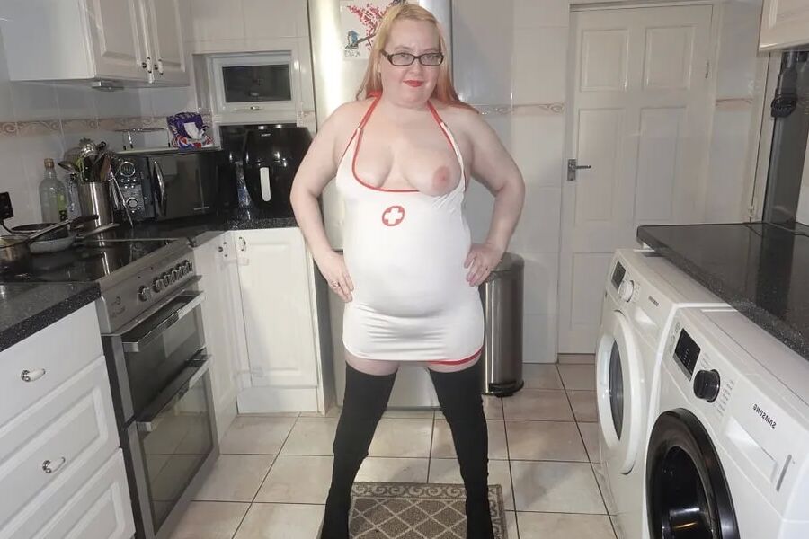 Naughty Nurse in Thigh Boots