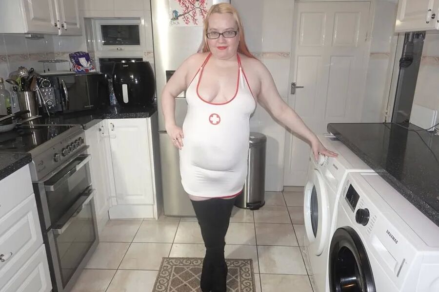 Naughty Nurse in Thigh Boots