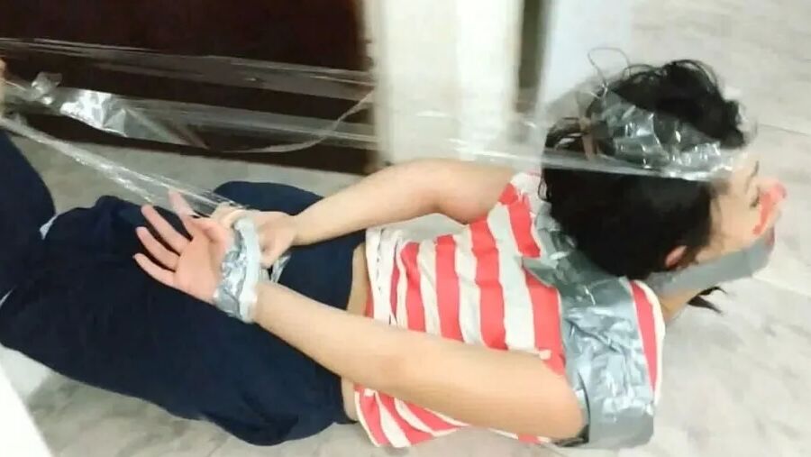 Gagged Girl Tape Bound By BBW - Selfgags