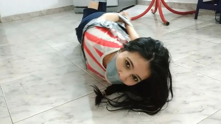 Gagged Girl Tape Bound By BBW - Selfgags