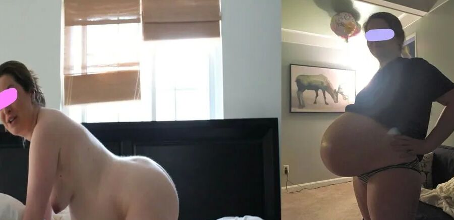 Pregnant MILF Dressed to Undressed