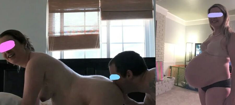 Pregnant MILF Dressed to Undressed