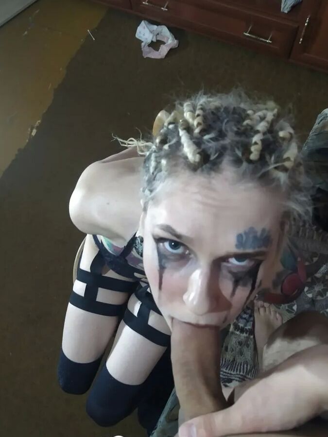 Stretching her mouth with my big cock