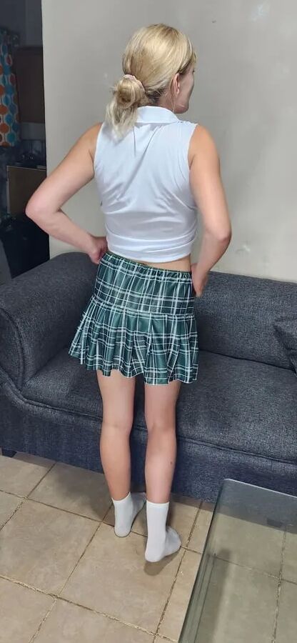 Hot blonde school girl