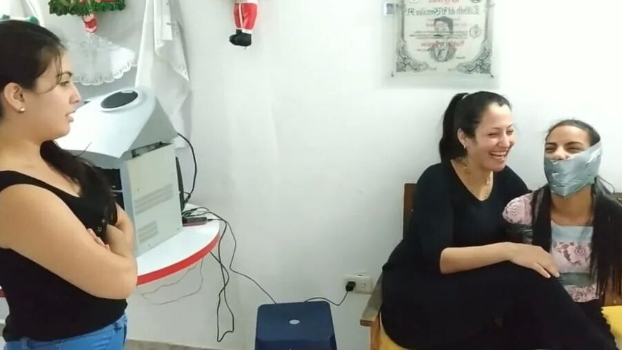 Petite Girl Silenced With BIG Tape Gag! - Selfgags