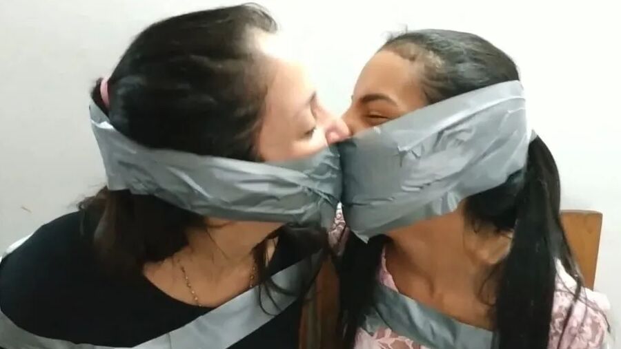 Petite Girl Silenced With BIG Tape Gag! - Selfgags