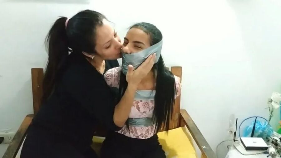 Petite Girl Silenced With BIG Tape Gag! - Selfgags