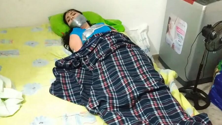 Disrespectful Brat Tied By Her Babysitter - Selfgags