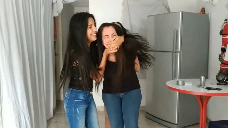 Angry MILF Gets Lesbian Foot Worship In Bondage - Selfgags