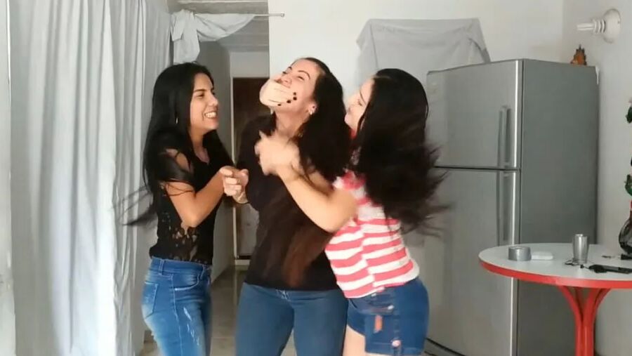 Angry MILF Gets Lesbian Foot Worship In Bondage - Selfgags