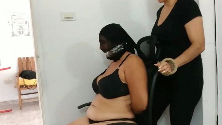 BBW Hogtied Helpless By A Bitch - Selfgags