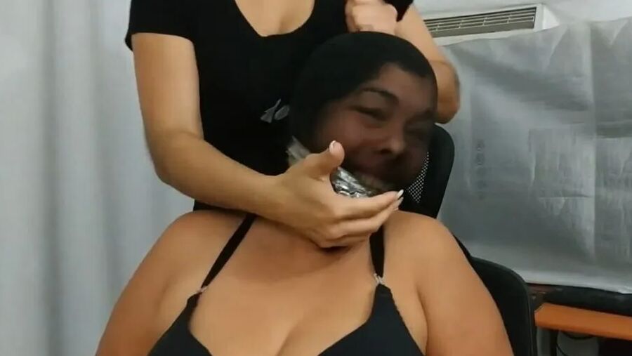 BBW Hogtied Helpless By A Bitch - Selfgags
