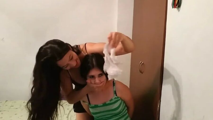 Strictly Hogtied Girl In Pantyhose Encasement