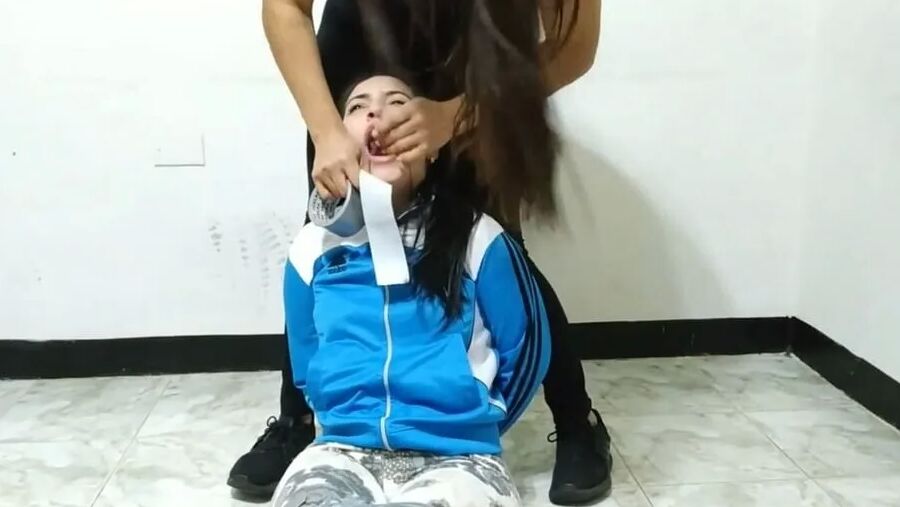 Jogger Gagged With Sweaty Socks After Her Run! - Selfgags