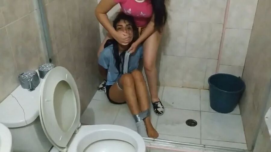 Helpless Bondage Girl Humiliated In The Shower! - Selfgags