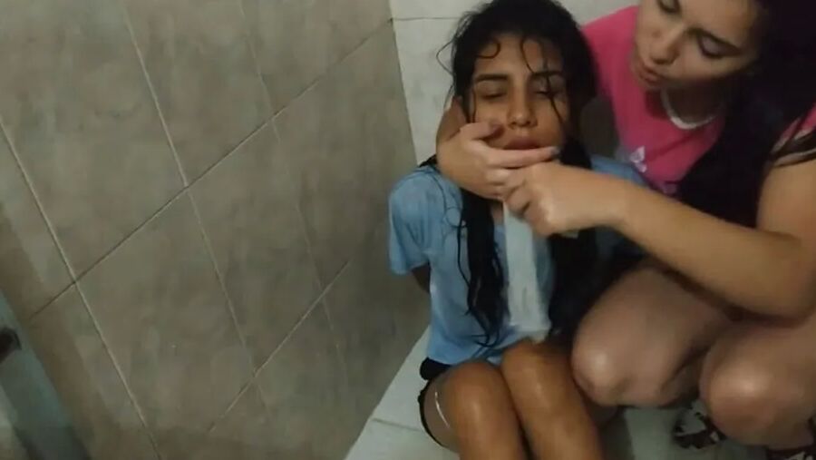 Helpless Bondage Girl Humiliated In The Shower! - Selfgags