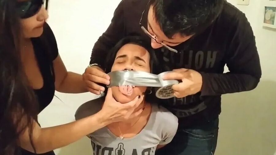 Two Girls Bound And Taken By Couple - Selfgags