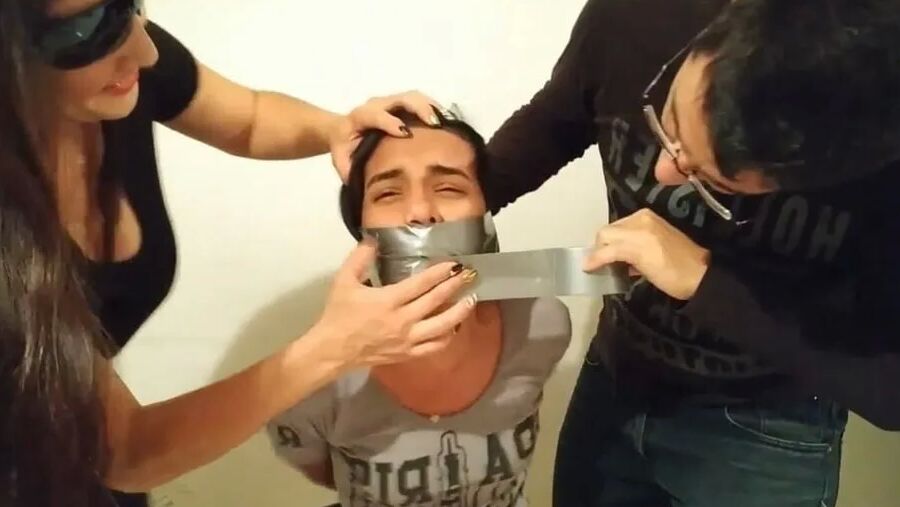 Two Girls Bound And Taken By Couple - Selfgags