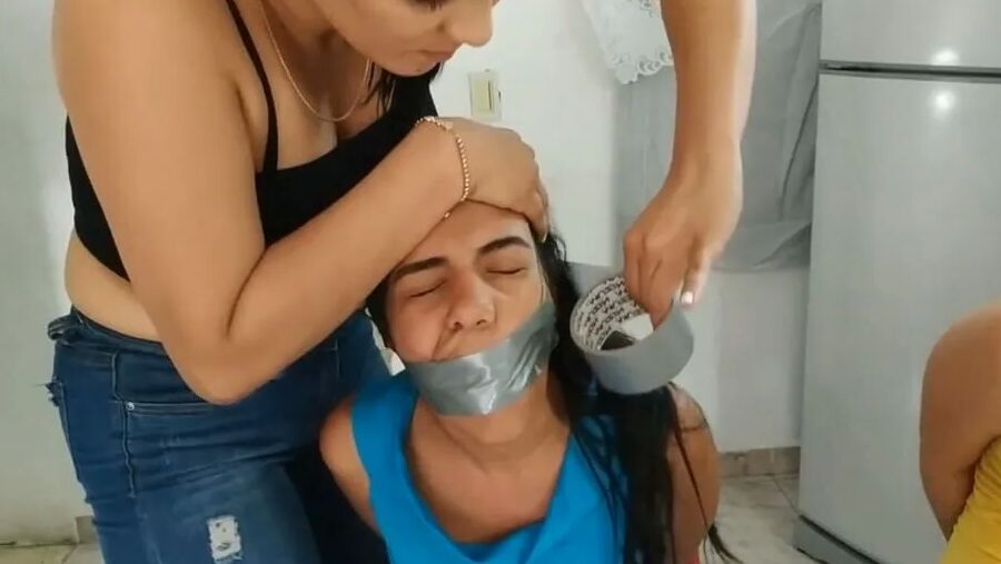 Rude Lesbian Bondage By Tall Girl - Selfgags