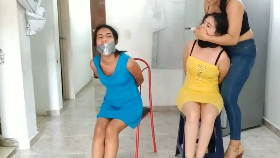 Rude Lesbian Bondage By Tall Girl - Selfgags